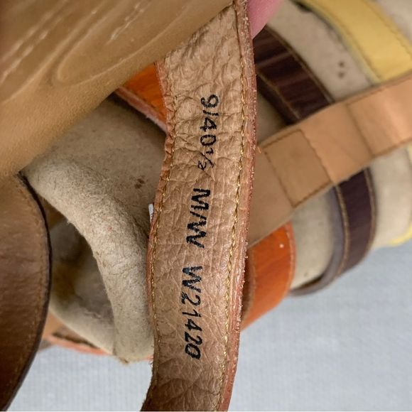 Vintage Born Rue Multicolor Leather Sandals Size 9 - Picture 13 of 14